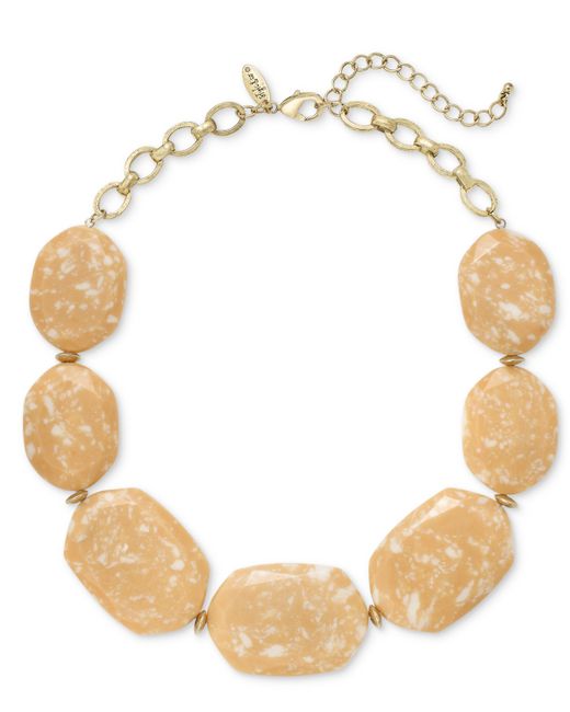 Style & Co Gold-Tone Gemstone Statement Necklace 19 3 extender Created for
