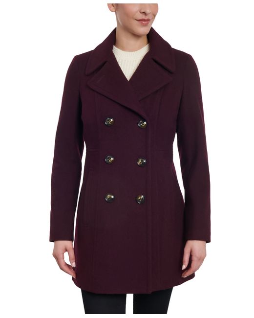AK Anne Klein Notched-Collar Double-Breasted Peacoat Created for