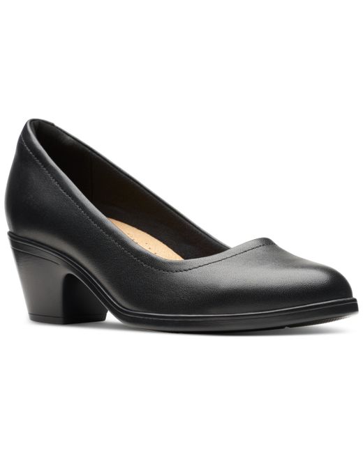 Clarks Emily Ruby Block-Heel Comfort Pumps Shoes