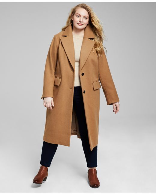 Michael Kors Michael Plus Single-Breasted Coat Created for