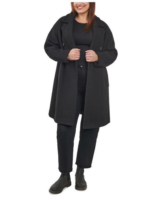 BCBGeneration Plus Double-Breasted Boucle Walker Coat Created for