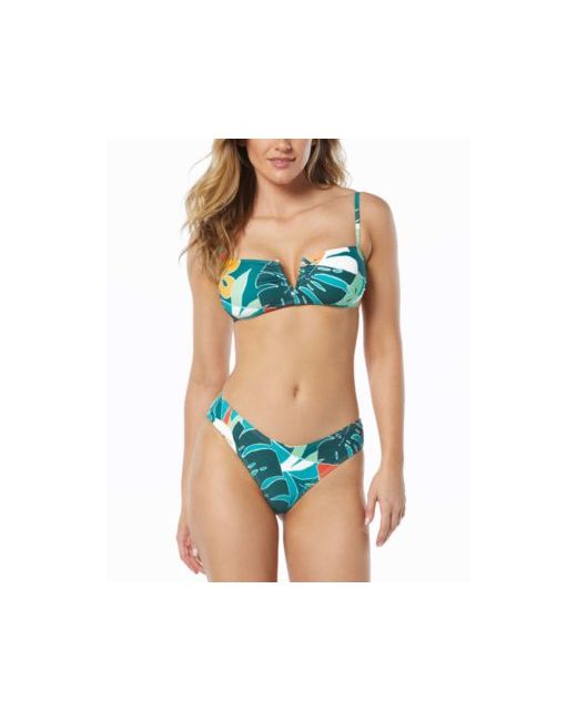 Vince Camuto Printed V Wire Bikini Top Cheeky Bottoms Swimsuit