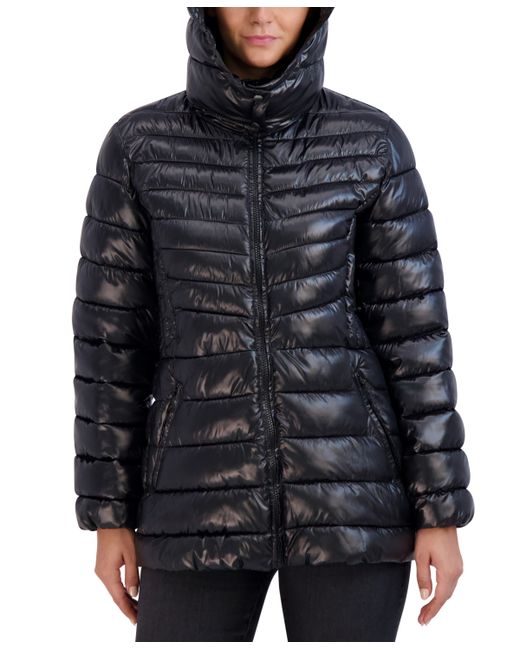 Cole Haan Shine Hooded Packable Puffer Coat