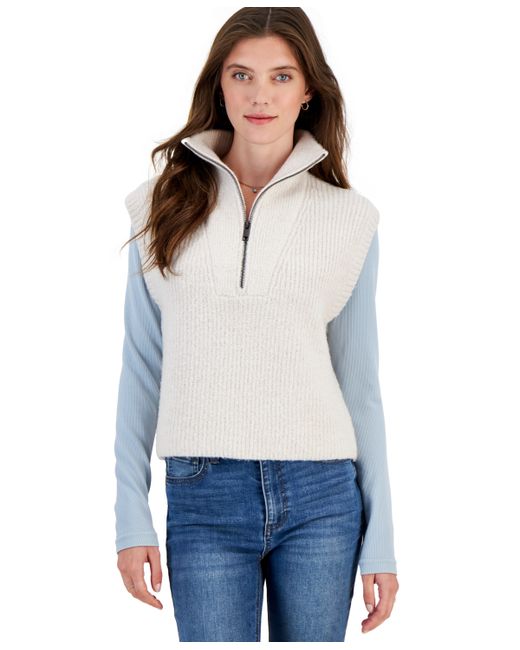 And Now This Sleeveless Quarter-Zip Sweater