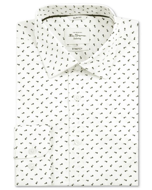 Ben Sherman Slim-Fit Flower-Print Shirt