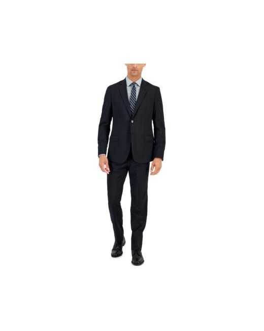 A x Armani Exchange Armani Exchange Slim Fit Windowpane Wool Suit