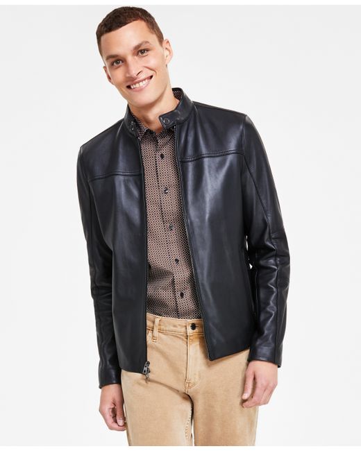 Michael Kors Leather Racer Jacket Created for