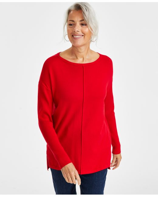 Style & Co Seam-Front Tunic Sweater Created for