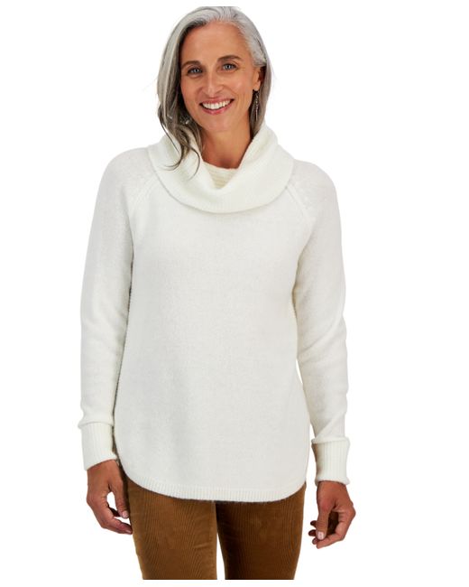Style & Co Petite Waffle Cowlneck Sweater Created for