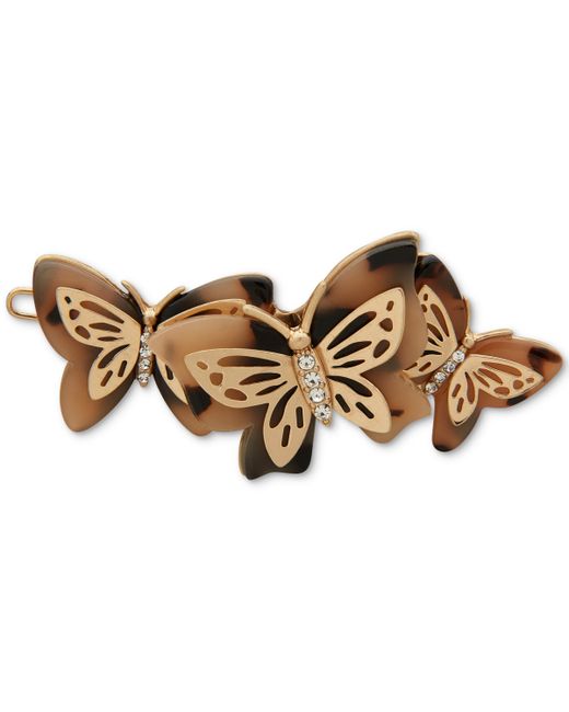 Lonna & Lilly Gold-Tone Tortoise Shell-Look Acetate Crystal Butterfly Hair Barrette