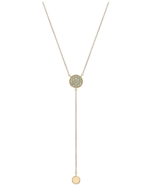 Macy's Cluster 17 Lariat Necklace 1/2 ct. t.w. in 14k Gold-Plated Sterling