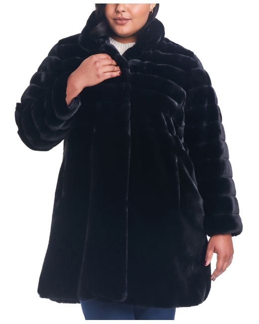 Jones New York Plus Faux-Fur Coat