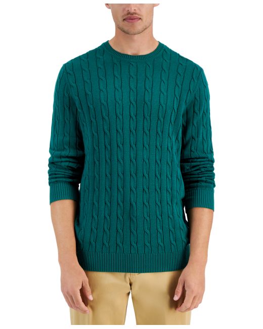 Club Room Cable-Knit Cotton Sweater Created for