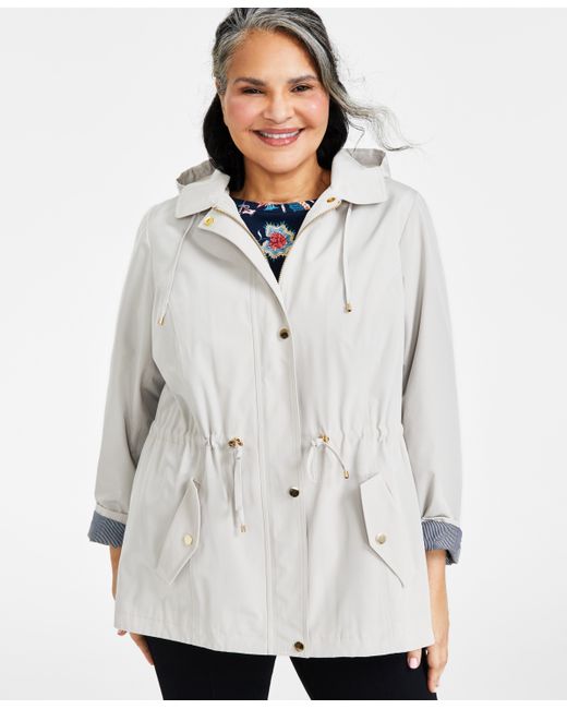 Style & Co Plus Hooded Anorak Jacket Created for