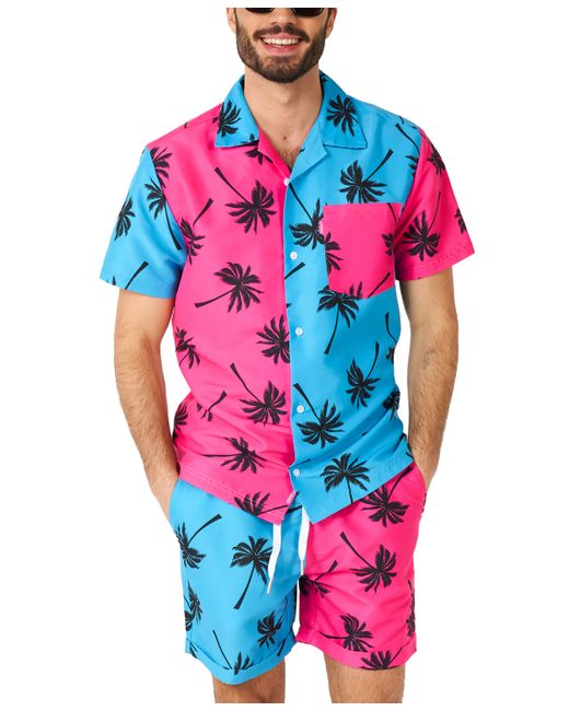 OppoSuits Short-Sleeve Parallel Palm Graphic Shirt Shorts Set