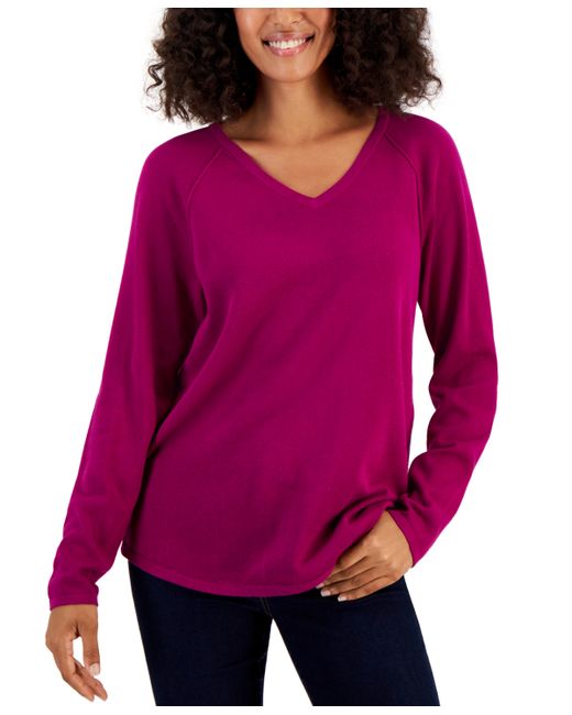 Karen Scott Cotton V-Neck Sweater Created for