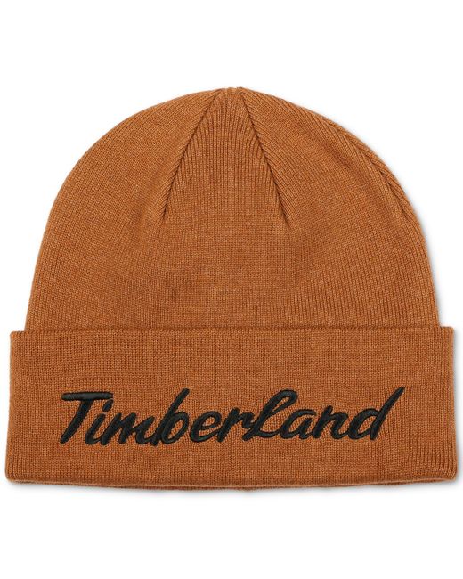 Timberland Cuffed Embroidered Logo Beanie