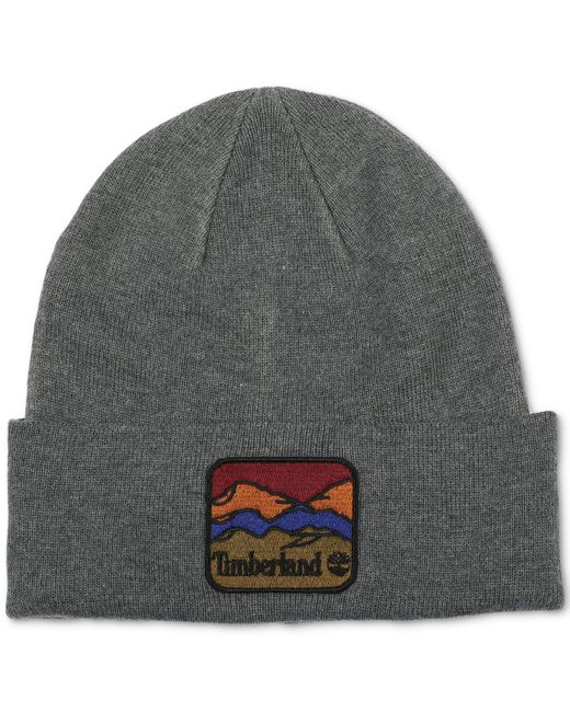 Timberland Embroidered Mountain Logo Patch Beanie