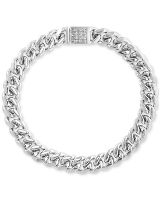 Effy Collection Effy White Topaz Pave Curb Link Bracelet 1/3 ct. t.w. in Sterling