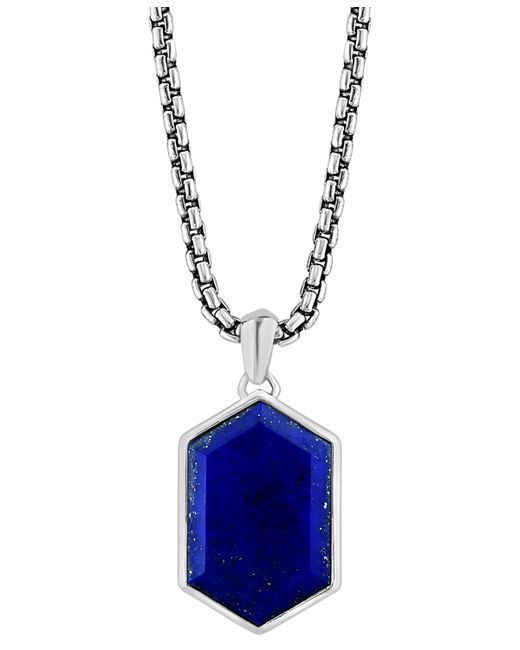 Effy Collection Effy Lapis Lazuli Hexagon 22 Pendant Necklace in Sterling