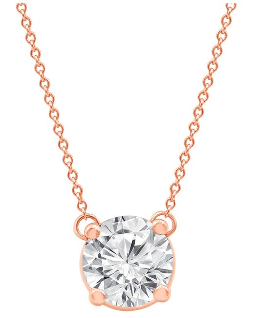 Badgley Mischka Certified Lab Grown Diamond Solitaire Pendant 18 Necklace 2-1/4 ct. t.w. in 14k Gold