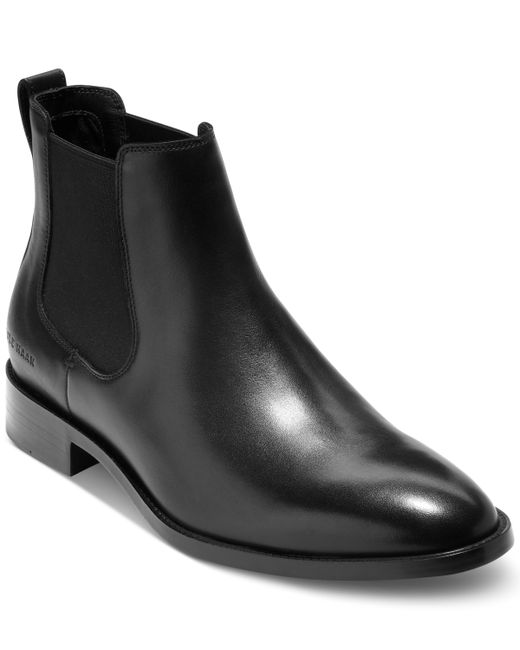 Cole Haan Hawthorne Leather Pull-On Chelsea Boots Shoes