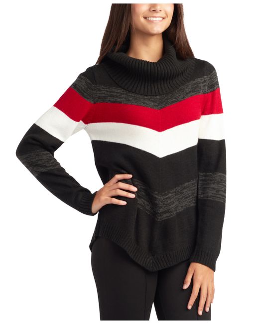 Bcx Juniors Cowlneck Colorblocked Sweater