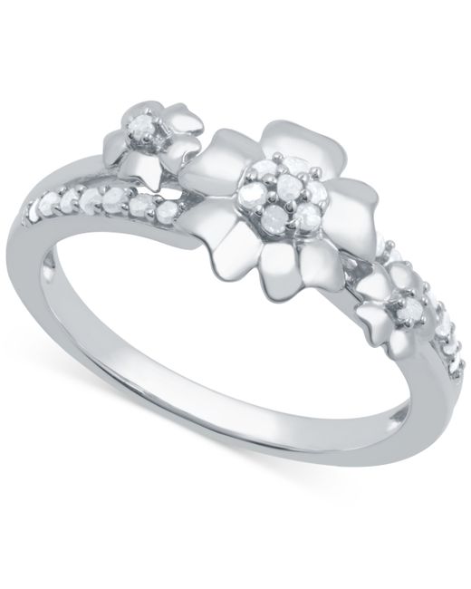 Macy's Diamond Flower Ring 1/6 ct. t.w. in