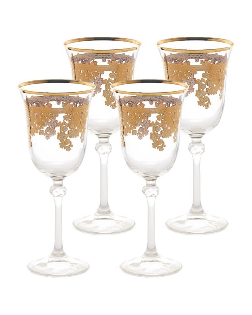 Lorren Home Trends Embellished 24K Crystal Water Glasses Set of 4