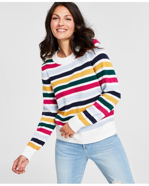 Style & Co Rainbow Stripe Sweater Created for