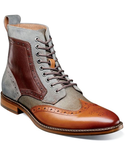 Stacy Adams Finnegan Wingtip Lace-Up Boot Shoes
