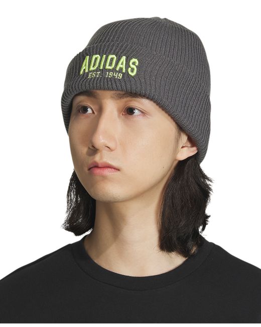 Adidas Foundation Embroidered Logo Ribbed-Knit Beanie