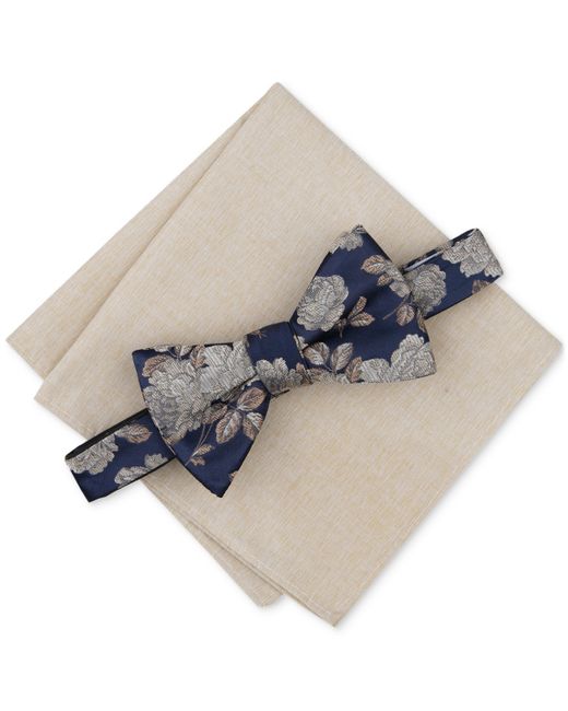 Bar III Ellery Floral Bow Tie Solid Pocket Square Set Created for