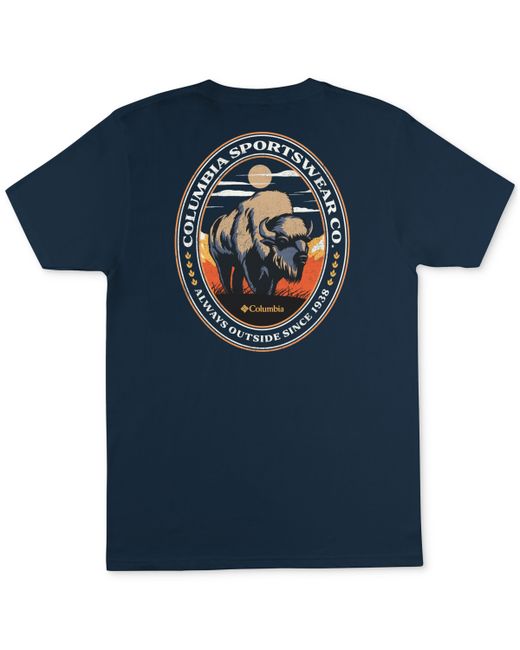Columbia Short-Sleeve Buffalo Graphic T-Shirt Navy