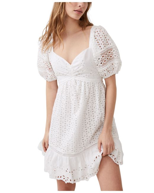 French Connection Alissa Eyelet A-Line Dress