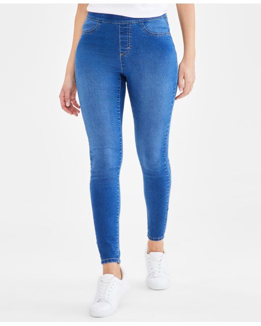 Style & Co Petite Mid-Rise Pull On Jeggings Created for