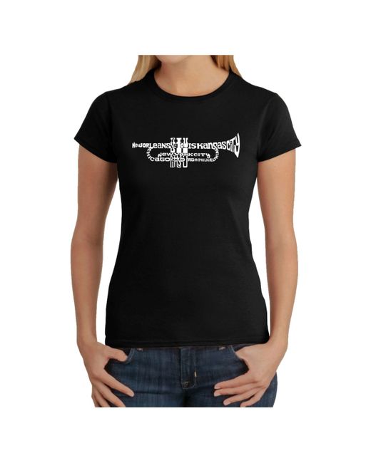 La Pop Art Word Art T-Shirt Trumpet