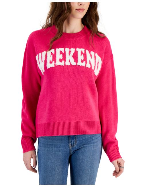 Hooked Up By Iot Juniors Long-Sleeve Sweater