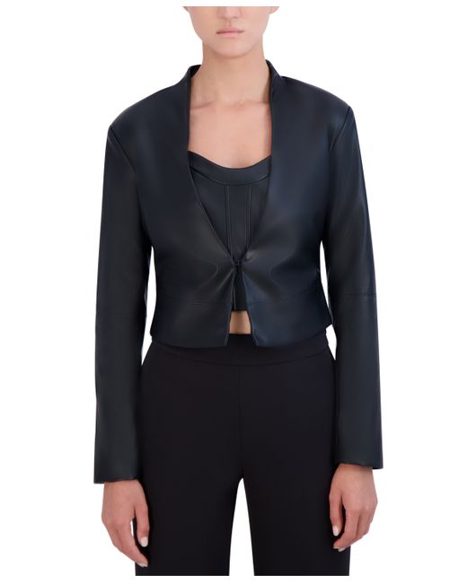 Bcbg New York Faux-Leather Fitted Jacket