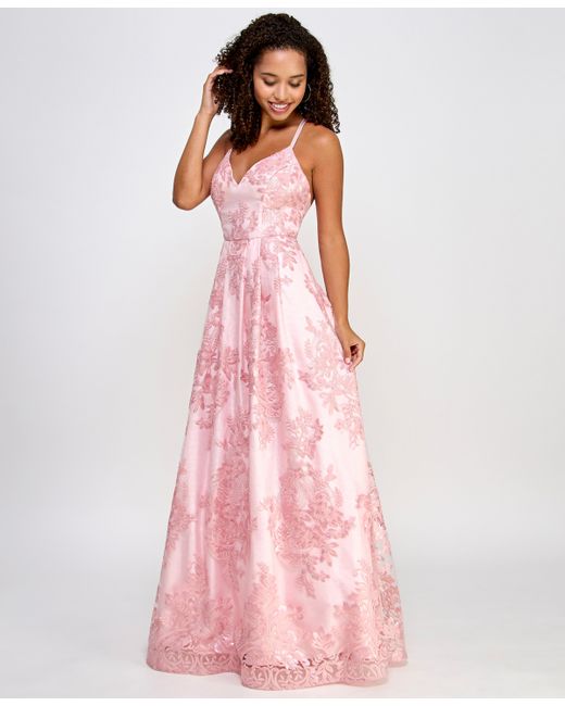 Bcx Juniors Embellished Sweetheart-Neck Gown Created for