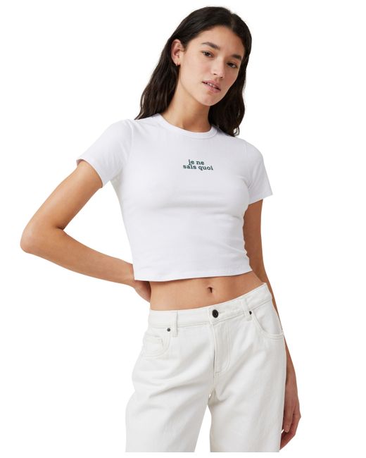 Cotton On Crop Fit Graphic T-shirt