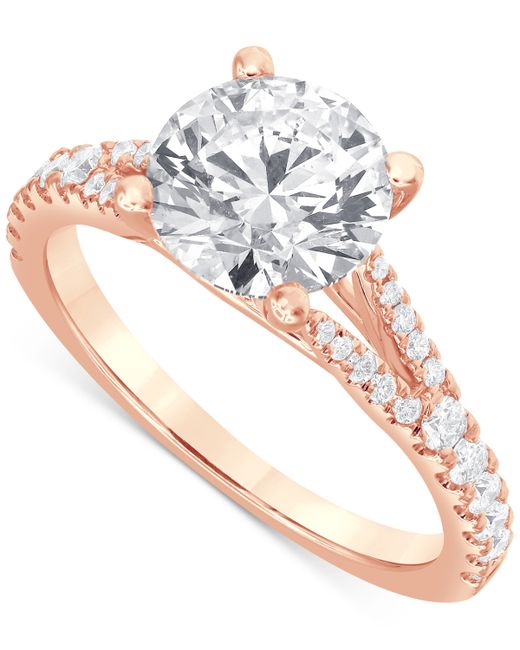 Badgley Mischka Certified Lab Grown Diamond Split Shank Engagement Ring 2-1/3 ct. t.w. 14k Gold