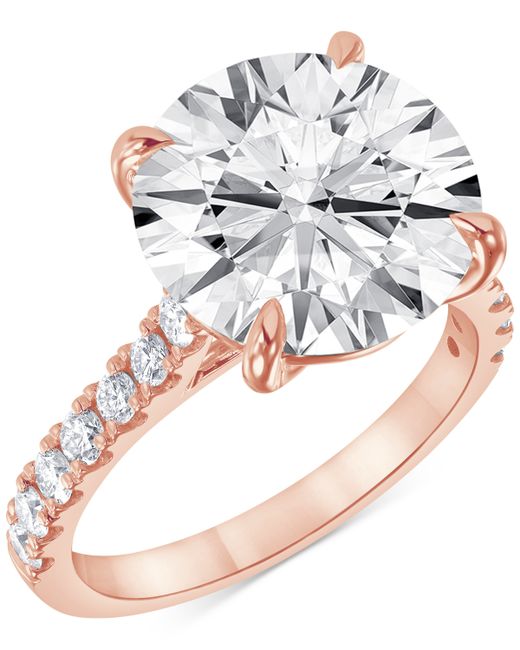 Badgley Mischka Certified Lab Grown Diamond Solitaire Plus Engagement Ring 7-1/2 ct. t.w. 14k Gold