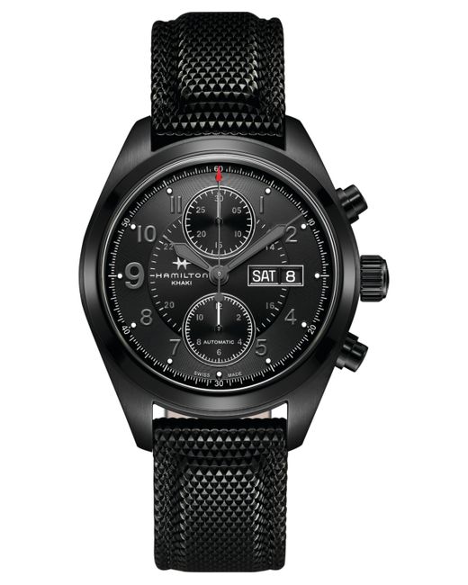 Hamilton Swiss Automatic Khaki Field Rubber Strap Watch 42mm