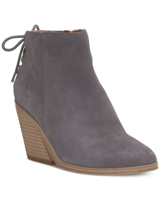 Lucky Brand Mikasi Lace-Up Wedge Heel Booties
