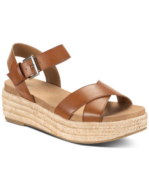 Style & Co Emberr Ankle-Strap Espadrille Platform Wedge Sandals Created for