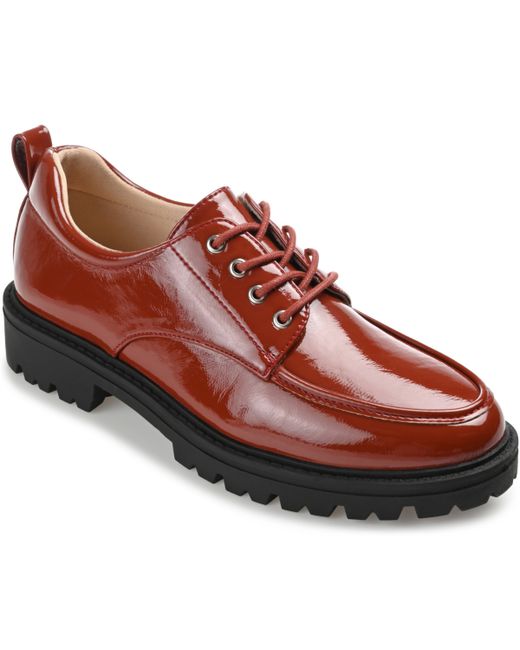 Journee Collection Zina Lace Up Lug Sole Oxfords