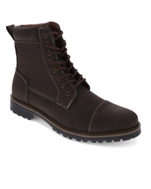 Levi's Wyatt Faux Leather Lace-Up Boots
