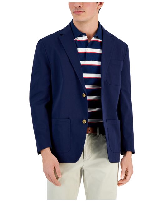 Club Room Varsity-Inspired Unstructured Blazer Created for