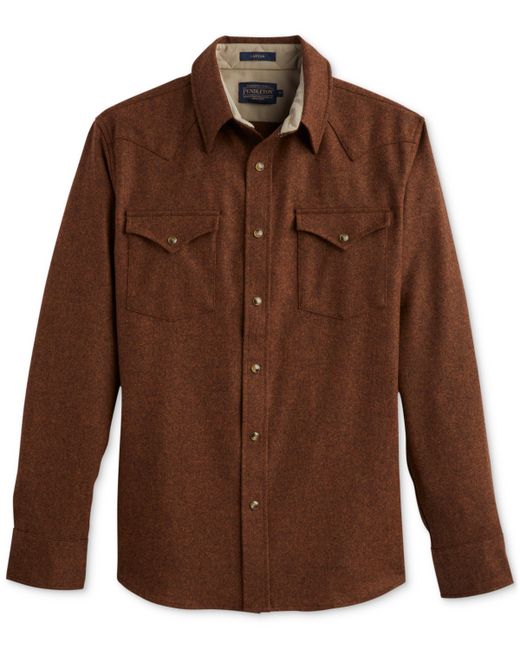 Pendleton Canyon Standard-Fit Button-Down Wool Western Shirt